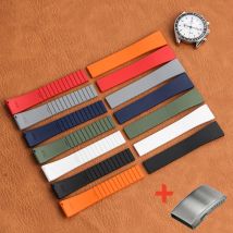 Fluoro Rubber Watch Band CTS FKM Strap 18 19 20 21 22mm Cut to Size Fast Release Adjustable Universal Bracelet for Men Women
