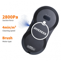 DIVEDEER Robot per la pulizia delle finestre Robot per la pulizia intelligente con spruzzo d'acqua Motore senza spazzole Robot per la pulizia delle finestre con spray per lavatrice dei vetri