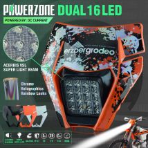 PowerZone Faro Del Motociclo Faro Testa di Luce Supermoto Carena Per KTM EXC SXF MX Dirt Bike Enduro Faro