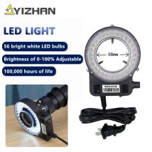 0-100% Einstellbare Helligkeit LED Ring Licht Für Trinokular Stereo Mikroskop Lupe Telefon Löten Reparatur Werkzeuge Füllen Licht