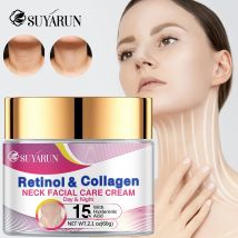SUYARUN Pro Retinol Collagen Gesichts- und Halscreme – Anti-Aging-straffende Feuchtigkeitscreme im Glas, schnell einziehende Formel.