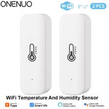 ONENUO Tuya WiFi Smart Temperatur Feuchtigkeit Sensor Innen Hygrometer APP Fernbedienung Funktioniert Mit Alexa Google Home Smart Home