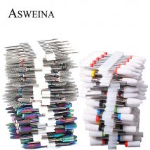 10pc Frese per manicure in metallo duro Set Punte da trapano per unghie Gel Polish Remover Cutter Fragole in ceramica per unghie Strumenti per lime elettriche