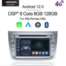 DSP CarPlay Android 12.0 lettore DVD per auto 8GB 128G multimedia WiFi navigazione autoradio stereo radio bluetooth per Alfa Romeo Mito
