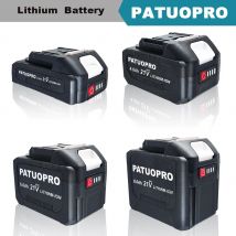 PATUOPRO 18-21V 2.0 4.0 6.0 8.0Ah Batteria al litio ricaricabile per Makita 18V Brushless Trapano elettrico Chiave Sega Cacciavite