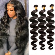 34 Inch Bundles Human Hair Body Wave Raw Virgin Unprocessed 100% Human Hair Extensions Brazilian 3 4 Bundles Hair Double Weft