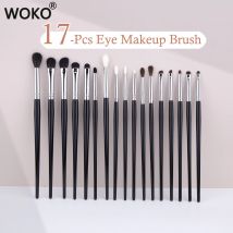 17pc Professional Eyeshadow Crease Blending Smudge Makeup Brush Set High-quality Copper Tube&horsehair&goat Hair Eye Makeup Tool