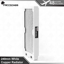 Radiatore in rame bianco da 240 mm FREEZEMOD G1/4 Thread PC Water Cooler Raffreddamento a liquido in rame Adatto per 2 ventole TSRP-TW-White240