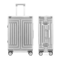 Valigia ad alta capacità Trolley Box Trolley Valigia in lega di alluminio-magnesio argento Ruota universale