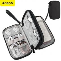 Tragbare Reise-Aufbewahrungstasche für digitales Produkt für Kopfhörerkabel, USB-Adapter, Ladeschatz, wasserdichte doppellagige Aufbewahrungstasche