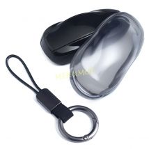 Funda protectora negra transparente para llave de coche, accesorios para Tesla Model S 3 Y 2012-2024