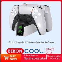 Per caricabatterie controller PS5 Stazione di ricarica DualSense Supporto per caricabatterie doppio dock di ricarica per controller di gioco wireless PlayStation5