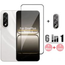 Vetro a copertura totale per OnePlus Nord 5 Protezione schermo per OnePlus Nord 5 Pellicola protettiva in vetro temperato per lenti del telefono OnePlus Nord 5