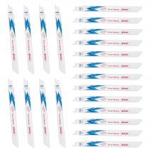 EZARC Juego de 20 hojas de sierra recíprocas bimetálicas de 9 pulgadas (225 mm) especiales para reparación de palets y madera con clavos incrustados