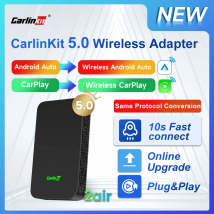 CarlinKit 5.0 2Air e CP2A Wireless Android Auto e CarPlay Adattatore Wireless 2.4G e 5.8Ghz WiFi Auto Connect Aggiornamento OTA per Auto OEM