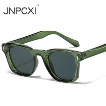 JNPCXI Retro Nieten Quadratische Sonnenbrille Frauen Mode Gradient Shades UV400 Männer Grün Schwarz Sonnenbrille