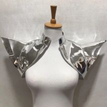 Carnival Drag Queen Costume Bar Show Performance Stage Accessories Flying Shoulder Leather Vest Women Gogo Dancer Festival Party