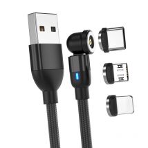 540 Ruota Cavo magnetico USB C IPone Cavo micro USB per iPhone 14 13X7 8s Pro Max Samung S20 21 Xiaomi Huawei Cavo di ricarica