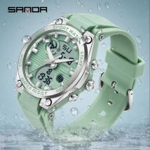 SANDA Marke G Stil LED Digital Uhr Frauen Sport Chronograph Dame Quarz Armbanduhr 50m Wasserdichte Weibliche Mädchen Elektronische Uhr