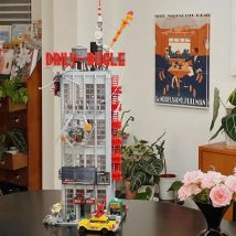 Zestaw klocków budowlanych Budynek Gabinetu Gazety Kompatybilny z Lego, idealny na prezenty świąteczne 76178