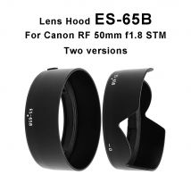 ES-65B for Canon RF 50mm f1.8 STM Circular / Flower Shaped Camera Lens Hood ES65B Black Plastic Reversible Bayonet mount
