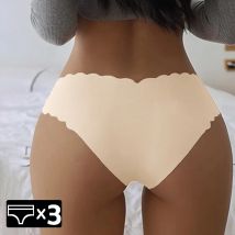 Wam steps 3pcs Set Damen Höschen nahtlose Unterwäsche sexy Rüschen Höschen weibliche Bikinis bequeme Slips XS-L Dessous Damen