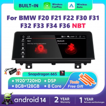 Wireless Carplay Android 14 Auto Per BMW 1 2 3 4 Serie F20 F21 F22 F30 F31 F32 F33 F34 F36 Lettore Multimediale Per Auto schermo di visualizzazione