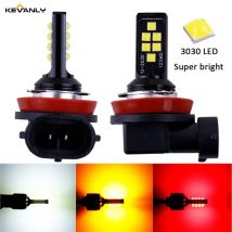 2pcs car H8 H11 LED Bulbs Car Fog Lights Driving 12 smd 3030 led Tail Lamp Car Light parking 12v Auto 6000K White/Amber/Red