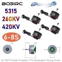 1/4 Stück BOGIRC 5315 260KV/420KV/440KV Bürstenloser Motor für 1507 3-Blatt-Propeller FPV Quadcopter Racing Drohnen-Motor Upgrade-Teile