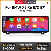 Junsun CarPlay per Apple Car Radio Multimedia per BMW X5 E70 X6 E71 2007-2014 4G Wireless Android Auto GPS Stereo Autoradio