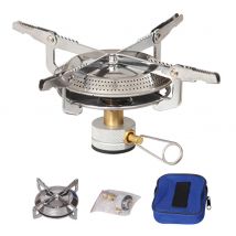 1PCS Outdoor Camping Gasherd Mini Gas Brenner mit Lagerung Tasche Tragbare Kochen Herd Einstellbar für Wandern Klettern Angeln