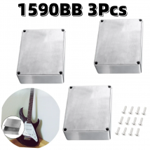 Miwayer 3 Stück/1590BB Aluminium-Gitarrenpedalgehäuse, Box-Box für DIY-Effekte mit polierter Rostoberfläche, Verschleiß-Aluminiumbox