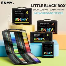 ENMY Pennarelli per vernice acrilica Penna a testa morbida Pittura per graffiti liquidi diretti Pigmenti ad asciugatura rapida Forniture artistiche per feltro