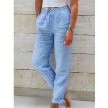 2025, Baumwolle Leinen Sommer Hosen Frauen Hohe Taille Elastische Casual Hosen Mode Streetwear Atmungs Weibliche Lose Bleistift Hosen