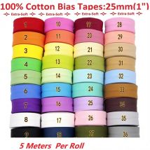 25mm 100% Baumwolle Schräg band extra weich für Baby kleidung weiches und haut freundliches Schräg band, 5 mt/los