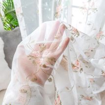 Modische, süße, schlichte, florale, transparente Vorhänge, geeignet für Fenster, Schlafzimmer, Wohnzimmer, Haushaltsgegenstände