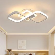 Lámpara de techo LED blanca de 36W y 4000LM, luz de techo LED cuadrada acrílica blanca cálida de 3000K para interior para dormitorio, sala de estar, pasillo