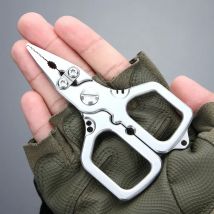 10.4cm Stainless Steel Mini Fishing Pliers Multifunctional Outdoor Camping Fish PE Line Cutter Scissor Hook Remover Multitools