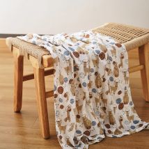 Happyflute Neue Förderung Weiche Musselin Bambus Baumwolle Baby Wrap Mode Gedruckt Neugeborenen Multi-funktion Swaddle Decke 120*110 cm