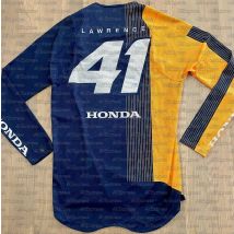 HONDA MXGP Super Motocross Racing Shirt Herren Jett Lawrence Fans Langarm Motorrad T-Shirt Retro Atmungsaktiv Schnell Trocknend Top