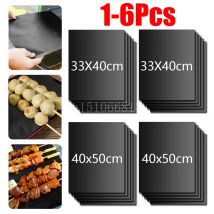 1-6 szt. Mata Grill nieprzywierająca mata do grilla odporna na ciepło mata do grillowania wielokrotnego użytku 40x50cm 33x40cm