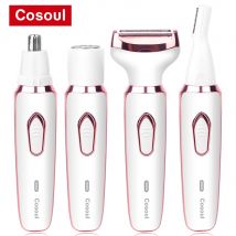 Cosoul 4-in-1-Rasierer für Frauen, Haarentfernung, Elektrorasierer für Frauen, private Teile, Unterarm-Haarentfernung für den privaten Bereich