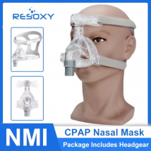 Maschera nasale CPAP Maschera nasale Maschera con copricapo Compatibile con ResMed e Philips e Fisher per macchina CPAP Apnea notturna Anti russare
