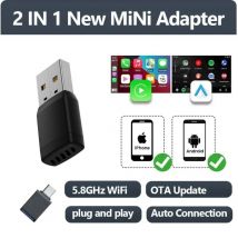 Mini Bezprzewodowy Adapter CarPlay Android Auto Dongle Bezprzewodowy Wifi 5.8G Automatyczne Połączenie Box Dla iPhone'a Telefonów Android Do Volvo Benz VW