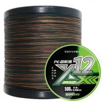 X12 Lenza da pesca alla carpa 300M 500M 1000M 12 fili intrecciati Giappone multifilamento PE filo super resistente durevole liscio attrezzatura