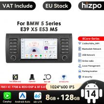 8 + 128G Autoradio 2 Din Android 14 Lettore multimediale per auto Navigazione per BMW E39 E53 M5 1995-2003 Audio Stereo BT GPS Wifi Carplay