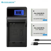 1600 mAh Akku NB 6L NB-6L für Canon Power-shot SX520 HS SX530 SX600 SX610 SX700 SX710 IXUS 85 95 200 210 105 Akkus Ladegerät