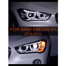 1 Pair LED Head Light Assemly for BMW X1 F48 F49 2016-2019 Plug and Play with Projector Lens LED Day Light Turning Signal