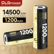DLGpower 14500 Batteria agli ioni di litio da 1200 mAh Batteria ricaricabile da 3,7 V più elevata per giocattoli elettrici Torcia a candela elettronica