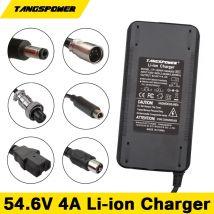 Caricabatterie intelligente per batteria al litio 54,6 V 4A Caricatore 13S 48 V 4A Caricabatterie per batteria agli ioni di litio DC-XLR-GX16-GX12-XT60-XT90